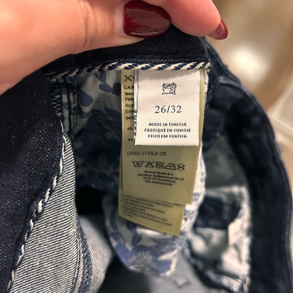 4/$20 Scotch & Soda women’s supreme slim straight stretch dark wash jeans 26x32 - Picture 13 of 13